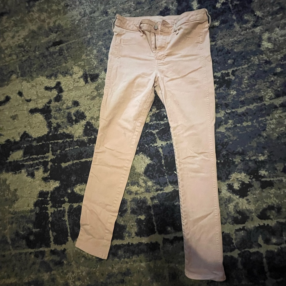 Light soft pink denim jeans